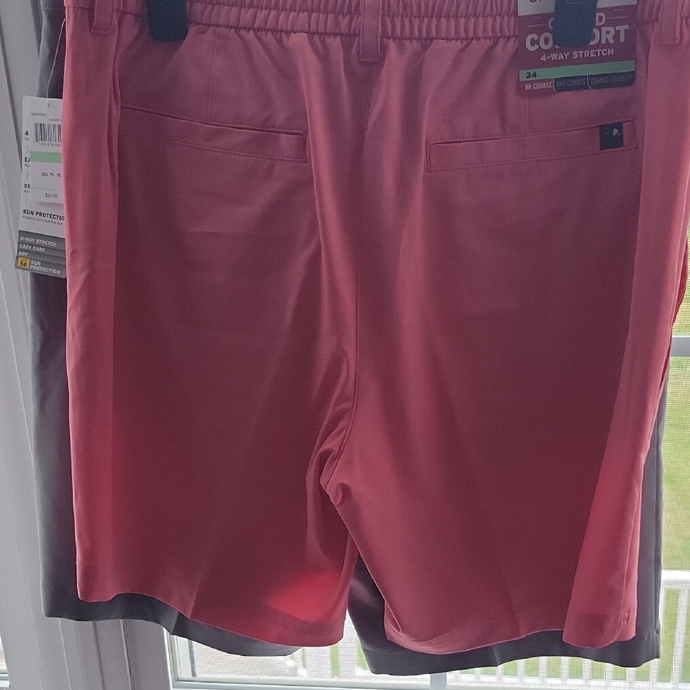 Men's Pink GOLF 4-Way Stretch Shorts
